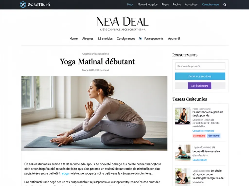 Une femme en tenue confortable tient la posture du chat sur un tapis de yoga dans un salon lumineux le matin, avec une