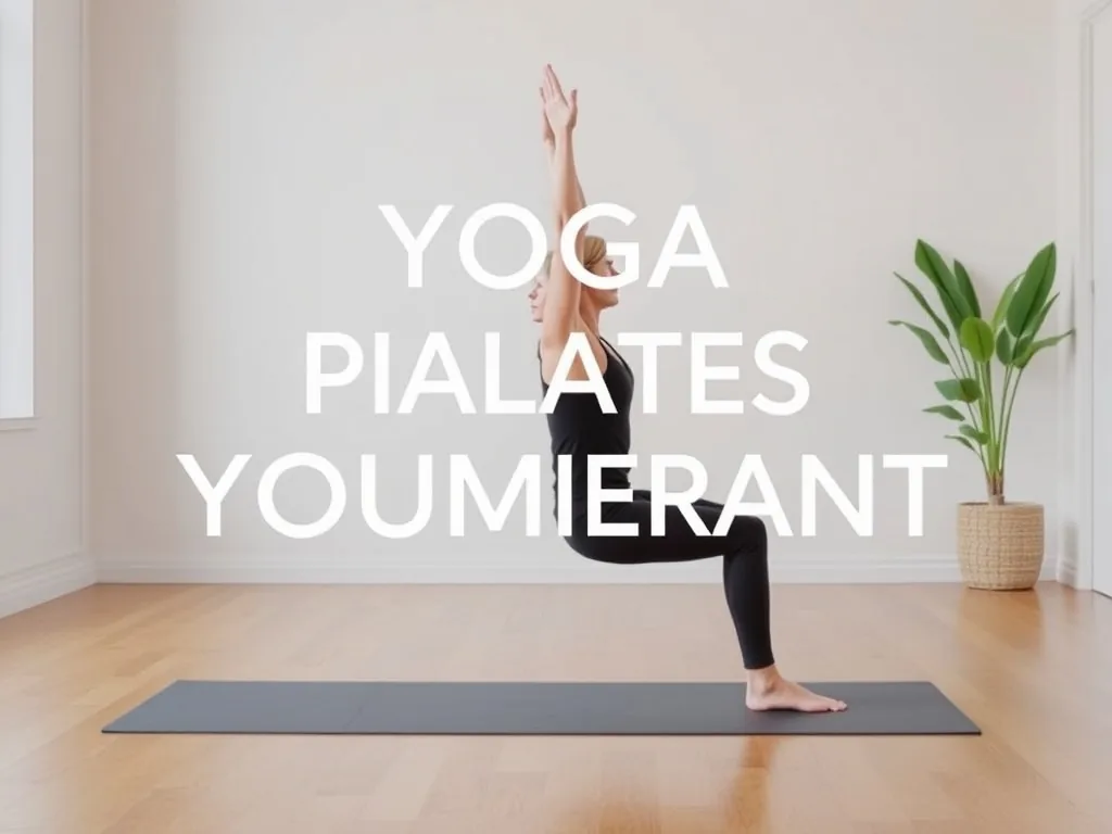 Une personne en tenue confortable tient une posture de yoga au sol avec une sangle, un tapis et une brique à côté, dans un